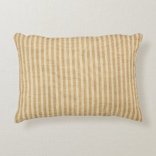 Coussins Décoratifs Motif de tissu à rayures jaunes pâles filées