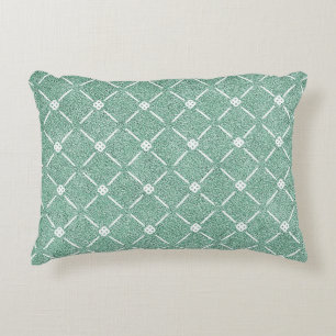 Coussins Décoratifs Motif de treillis velouté en vert menthe