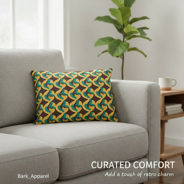 Coussins Décoratifs Motif de vagues de rétro-futurisme (Créateur téléchargé)