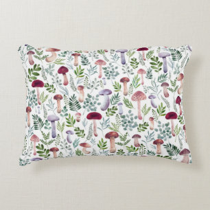 Coussins Décoratifs Motif des champignons d'aquarelle douillette  