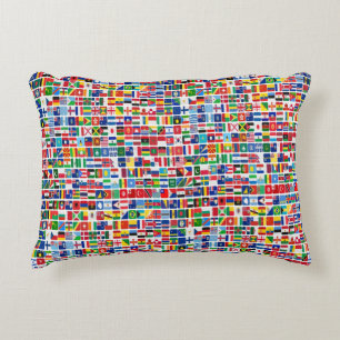 Coussins Décoratifs Motif des drapeaux de la nation de tous les pays d