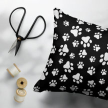 Motif des pattes, Empreintes de pattes, noir et bl