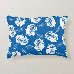 Coussins Décoratifs Motif d'illustration moderne de l'Hibiscus blanc