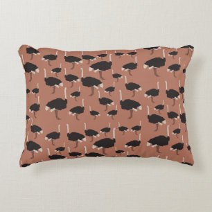 Coussins Décoratifs Motif d'illustration Ostrich Bird