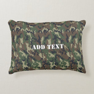 Coussins Décoratifs Motif du Camouflage militaire Green Woodland