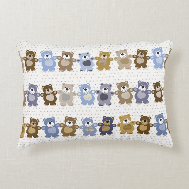 Coussins Décoratifs motif d'un ours en peluche (Devant)