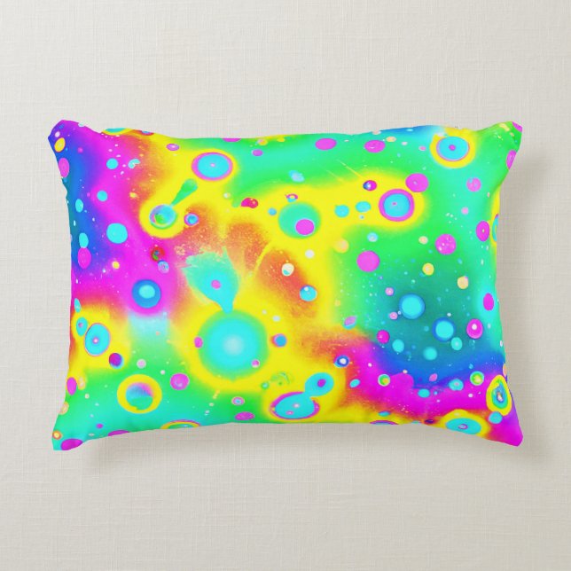 Coussins Décoratifs Motif dynamique Neon Blaze (Devant)