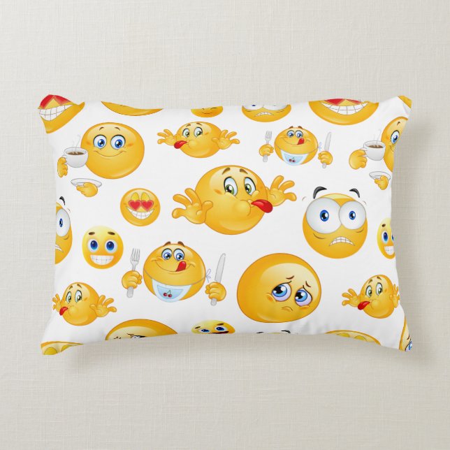 Coussins Décoratifs Motif Emoji (Devant)