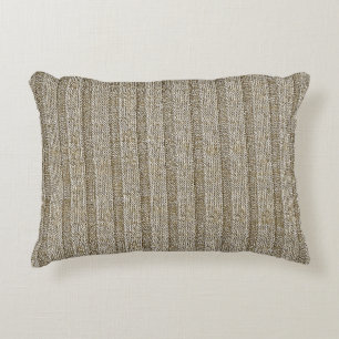 Coussins Décoratifs Motif en tricot rayé Jersey dans un beige doux