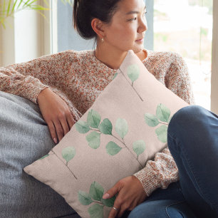 Coussins Décoratifs Motif Feuille d'aquarelle moderne