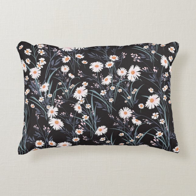 Coussins Décoratifs Motif fleuri au printemps sans soudure avec margue (Devant)