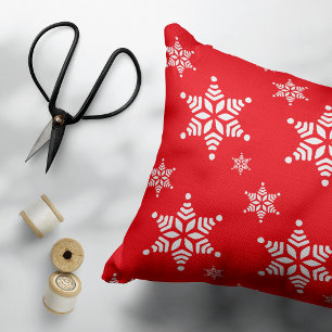 Coussins Décoratifs Motif Flocon de Neige, Flocons de Neige Blancs, Ne