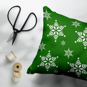 Coussins Décoratifs Motif Flocon de Neige, Flocons de Neige Blancs, Ne