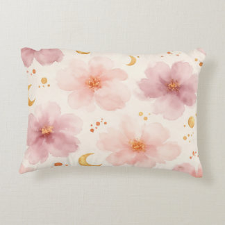 Coussins Décoratifs Motif floral à l'aquarelle rose élégant