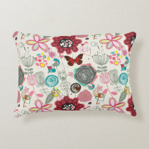 Coussins Décoratifs Motif floral dans le rétro style 5