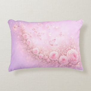 Coussins Décoratifs Motif floral doux – Roses roses tendres avec