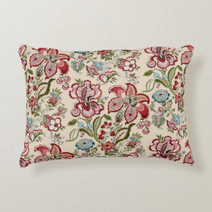 Coussins Décoratifs Motif Floral Fleurs tendance colorées rose vert
