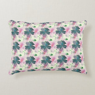 Coussins Décoratifs Motif floral rose aquarelle douce