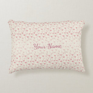 Coussins Décoratifs Motif floral rose chaud personnalisé