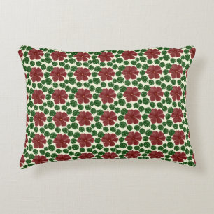 Coussins Décoratifs Motif floral rouge gras sans couture