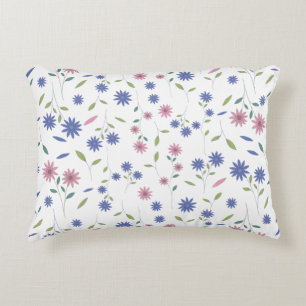 Coussins Décoratifs Motif floral sans couture rose et bleu