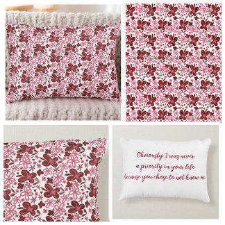 Coussins Décoratifs Motif floral spécial avec texte