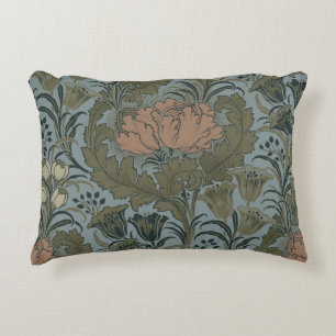 Coussins Décoratifs Motif floral victorien antique terre cuite sauge