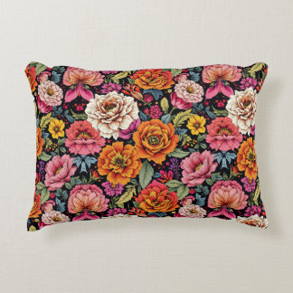 Coussins Décoratifs Motif floral vintage avec des couleurs vives sur f