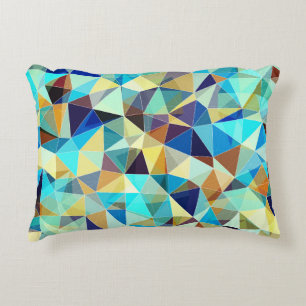 Coussins Décoratifs Motif géométrique coloré, arrière - plan triangles