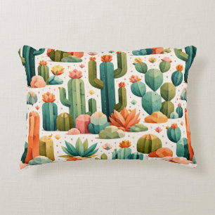 Coussins Décoratifs Motif géométrique de cactus de désert Flore mignon