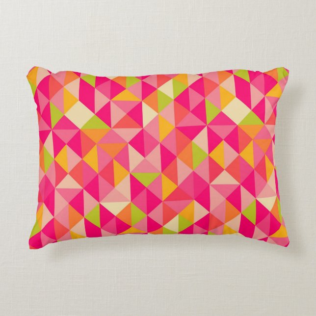 Coussins Décoratifs Motif géométrique de triangles (Devant)