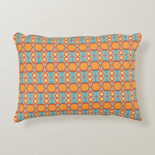 Coussins Décoratifs Motif géométrique interconnecté avec couleur vive