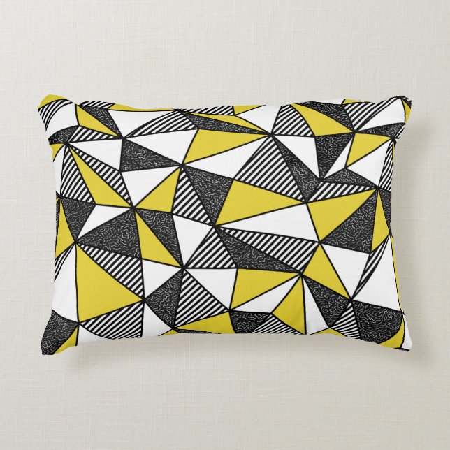 Coussins Décoratifs Motif géométrique transparent dans le style rétro (Devant)