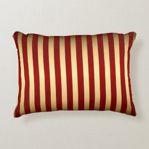 Coussins Décoratifs Motif Gold Red Stripes