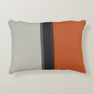 Coussins Décoratifs Motif gris argenté orange moderne