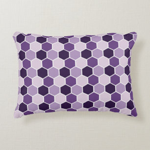 Coussins Décoratifs Motif hexagone ultraviolet transparent. Coco de ni