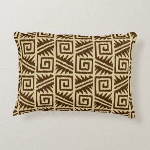 Coussins Décoratifs Motif Ikat Aztec - Brown foncé et Tan