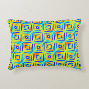 Coussins Décoratifs Motif jaune et bleu violet
