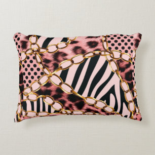 Coussins Décoratifs Motif léopard, Empreinte de léopard, Poster de ani