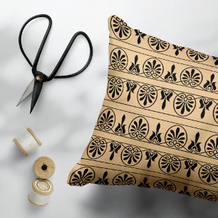 Coussins Décoratifs Motif méditerranéen grec Arabesque Brown