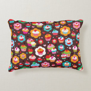 Coussins Décoratifs Motif mignon de gâteau de tasse