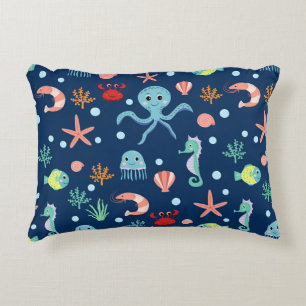 Coussins Décoratifs Motif mignon de vie marine de l'océan