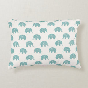 Coussins Décoratifs Motif mignon turquoise d'éléphant