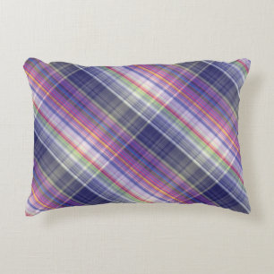 Coussins Décoratifs Motif moderne Tartan violet Tan Plaid.
