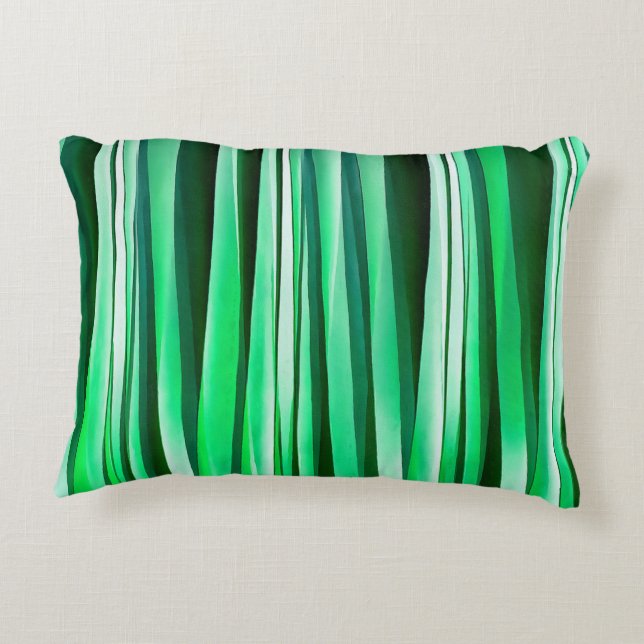 Coussins Décoratifs Motif rayé d'océan bleu vert (Dos)