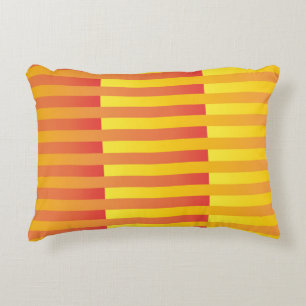 Coussins Décoratifs Motif rayé jaune orange