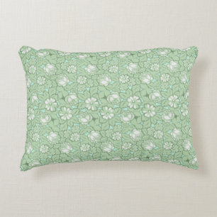 Coussins Décoratifs motif rose en vert clair