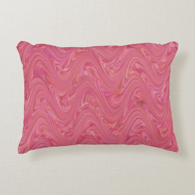 Coussins Décoratifs Motif Rose Marbré (Devant)