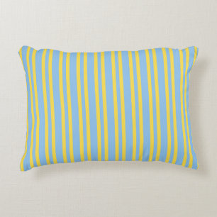 Coussins Décoratifs Motif sans couture à rayures bleues jaunes