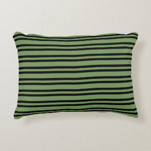 Coussins Décoratifs Motif sans couture à rayures vertes et noires